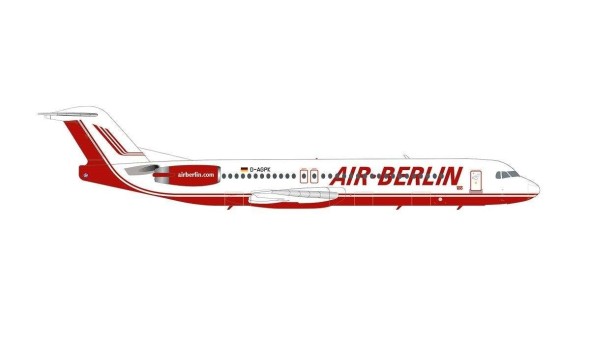 Air Berlin Fokker F-100 D-AGPK Herpa Wings die-cast 571203 scale 1:200 
