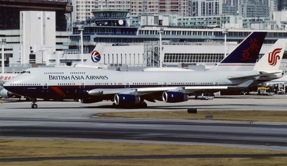 British Asia Airways Boeing 747-400 Landor G-CIVE die-cast 04360 Phoenix scale 1:400