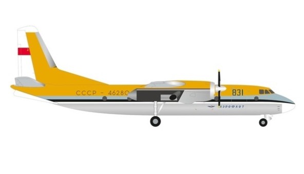 Antonov AN-24b Aeroflot Аэрофло́т Dmonstration colors CCCP-4628O Herpa 571043 scale 1:200