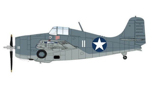 Grumman F4F-4 Wildcat Diecast Model USN VF-3, White 11, Scott McCusky, USS Yorktown, Battle of Midway, June 1942 Hobby Master HA8908 scale 1:48