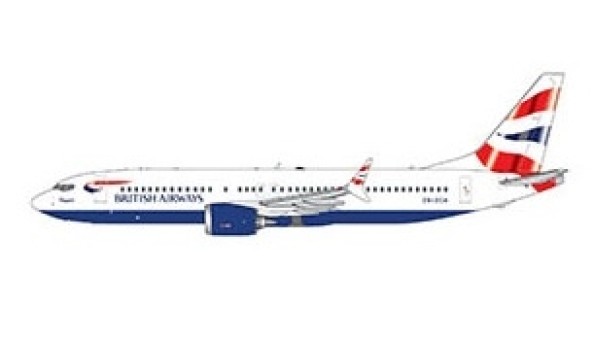 British Airways Boeing 737 MAX 8 Gemini Jets GJBAW1876 scale 1:400