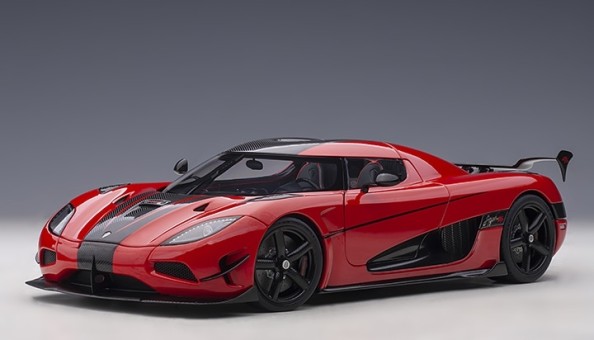 Koenigsegg Agera RS Chilli Red/Carbon Black/Black Accents AUTOart 79022 die-cast scale model 1:18