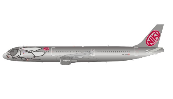 Niki Airbus A321-211 OE-LET bug livery with stand InFlight IF321HG1120 scale 1:200