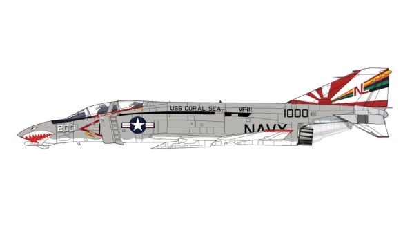 US Navy F-4B “Sundowners” VF-111  USS Coral Sea 1970s Hobby Master HA19021 scale 1:72