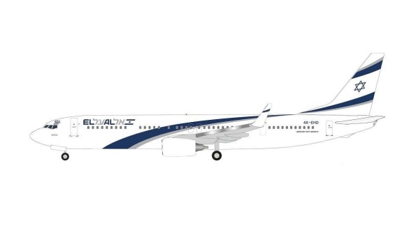 EL AL Boeing 737-900 4X-EHD First Flight to UAE Herpa 534901 scale 1:500