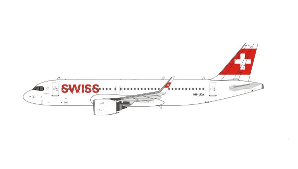 Swiss Airbus A320neo HB-JDA die-cast Panda Model 202024 scale 1:400