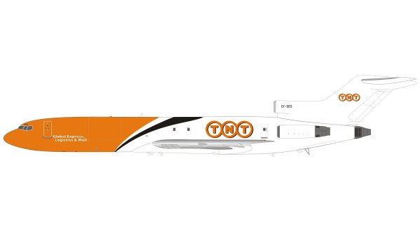 TNT Boeing 727-200 OY-SES with stand InFlight IF722TNT0320 scale 1:200