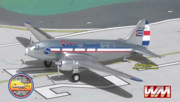 Cuba Aeropostal Curtiss C-46 CU-C269 Aeroclassics AC219376 scale 1:200