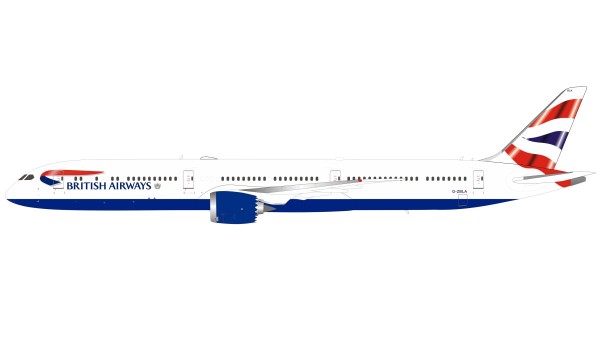British Airways Boeing 787-10 Dreamliner G-ZBLA stand Inflight ARDBA02 scale 1:200