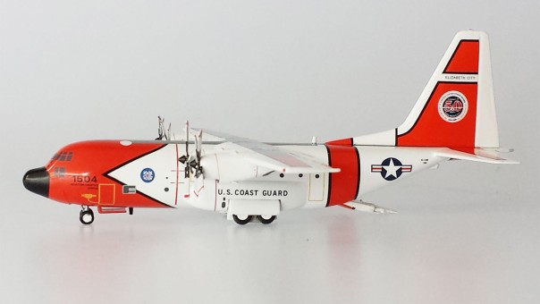 US Coast Guard C-130 50 Years Tail Hercules #1504 w/stand Aviation AV21300315 Scale 1:200 