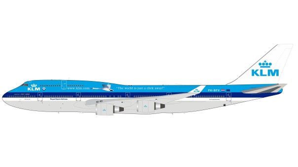 KLM Boeing 747-400 Jumbo PH-BFV "City of Vancouver" with stand Inflight IF744KL0919 scale 1:200