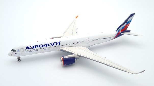 Aeroflot Airbus A350-900 VQ-BFY Аэрофлот with stand Aviation400 AV4069 scale 1:400
