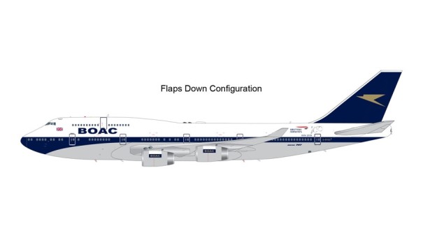 Flaps Down British Boeing 747-400 BOAC Retro G-BYGC G2BAW834F 1:200