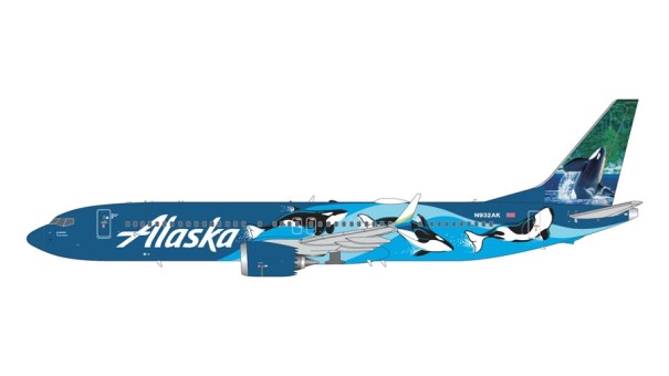 Alaska Boeing 737 MAX9 Orcas Livery N932AK Gemini 200 G2ASA1089  Scale 1:200