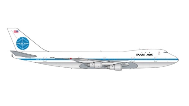 First 747 ever in airline service Pan Am Boeing 747-121 N747PA by Owl Wings OW2001 scale 1:200