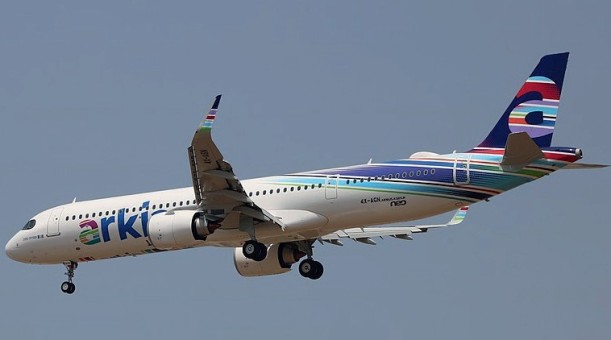 Arkia Israel Airbus A321neo 4X-AGN blue livery Herpa 534109 scale 1:500