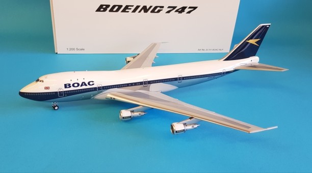 BOAC Boeing 747-200 G-AWNL with stand B-models/InFlight B-741-BOAC-NLP scale 1:200