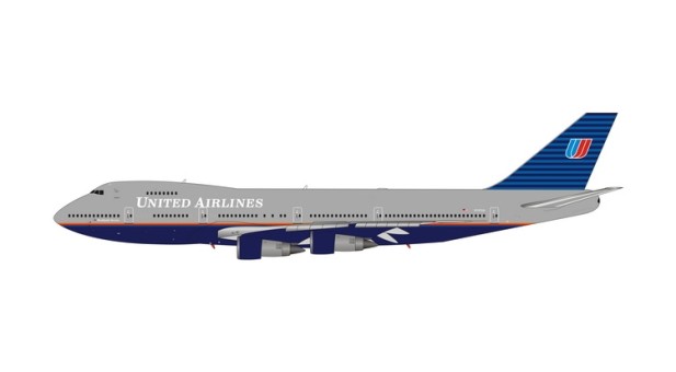 United Airlines Boeing 747-200 N161UA Battleship Grey Livery Die-Cast Phoenix 04533 Scale 1:400