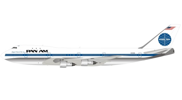 Pan Am Boeing 747-100 N733PA Clipper Pride of the Sea with stand InFlight IF741PA1020P scale 1:200