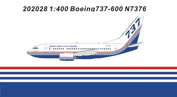 EG & G (Janet Airlines) Boeing 737-600 N319BD die-cast Panda 202027 scale 1:400