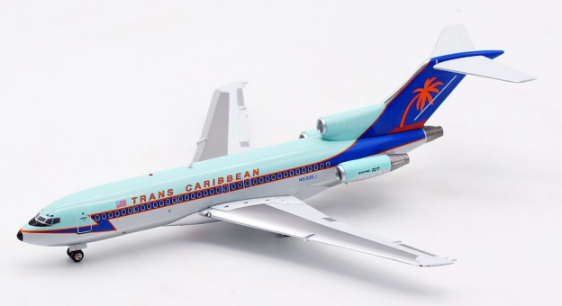 Trans Caribbean Boeing 727-155C N530EJ Polished Belly With Stand Die-Cast InFlight IF721NA0223P Scale 1:200