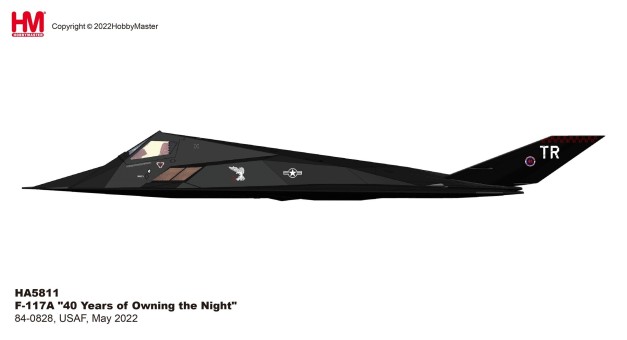 USAF F-117A Nighthawk "40 Years of Owning the Night" 84-0828 May 2022 Hobby Master HA5811 Scale 1:72