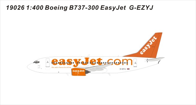 EasyJet 733 G-EZYJ die-cast models 19026 scale 1400