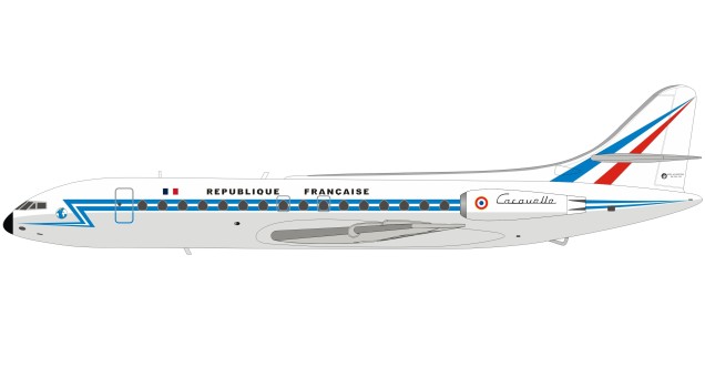 Republique Francaise Sud SE-210 141 Caravelle III French Air Force Inflight IF210FAF0619 scale 1:200