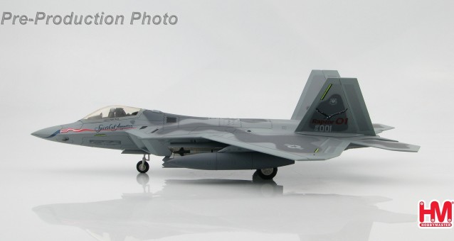 First F-22A Raptor 01 “Spirit of America” ("b" includeds 4 AIM-120 missiles) Hobby Master HA2811b 1:72