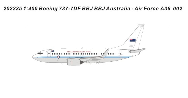 Royal Australian Airforce Boeing 737-700 A36-002 Die-Cast Panda 202235 Scale 1:400