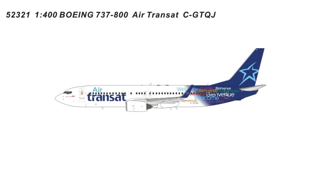 Air Transat B737-800WL C-GTQJ 52321 Die-Cast Panda  Models Scale 1:400