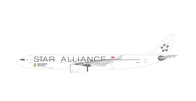 Singapore Airlines Airbus A330-300 Star Alliance 9V-STU 19017 die-cast model scale 1:400