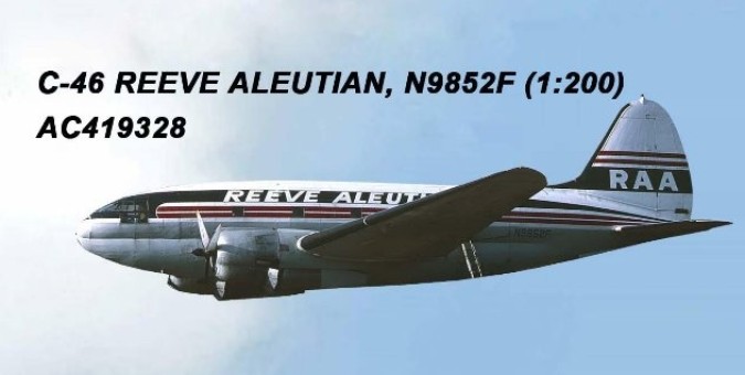 Reeve Aleutian C-46 Reg# N9852F Aeroclassics AC219328 scale 1:200