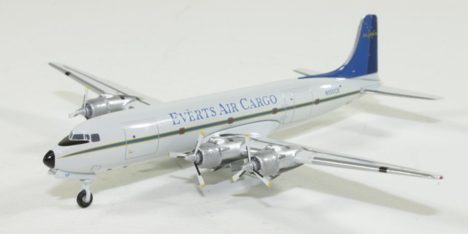 Everets Air Cargo DC-6 N100CE GeminiJets Scale 1:400