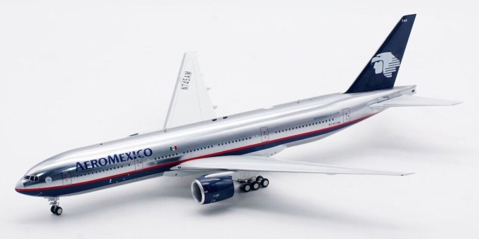 AeroMexico Boeing 777-2Q8/ER N745AM Polished With Stand InFlight IF772AM1023P Scale 1:200