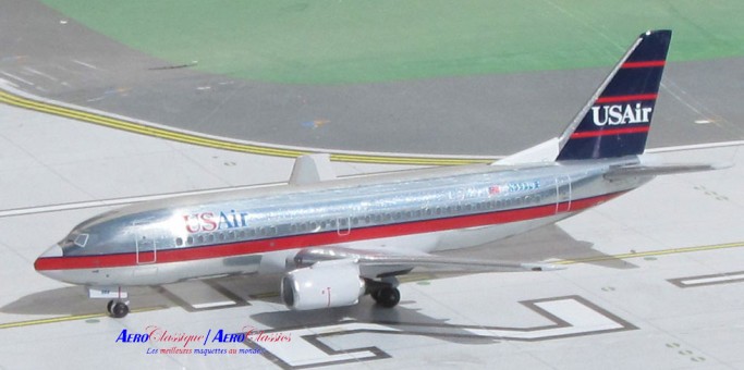 US Air Polished 737-300 Reg# N393US AeroClassic Scale 1:400