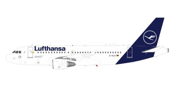 Lufthansa Airbus A319-114 D-AILK with stand JFox/InFlight JF-A319-001 scale 1:200
