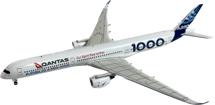 Qantas Airbus House A350-1000 F-WMIL Our Spirit Flies Further With Stand Aviation400 AV4144 Scale 1:400