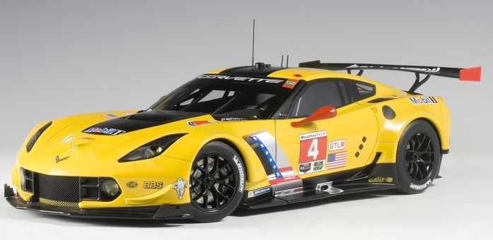 Yellow Corvette C7.R Lime Rock 2016 winner #4 Yellow AUTOart 81606