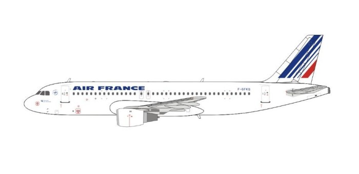 Air France Airbus A320 F-GFKQ die-cast 52336 Panda Model  scale 1:400