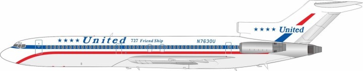 United Airlines Boeing 727-222 Reg: N7630U IF722UA0426 InFlight Models 1:200