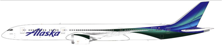 Alaska Airlines Boeing 787-9 Dreamliner Reg: N784HA AV4398 Aviation Models 1:400