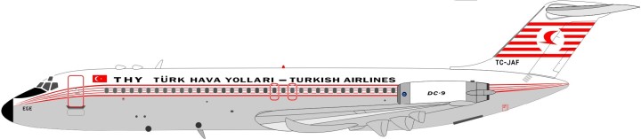 Turkish Airlines DC-9-32 Reg# RC-JAF IF9320215 InFlight  Scale 1:200