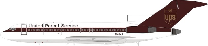 UPS Boeing 727-100 N7279 1990's Stand B-721-UP01 Inflight200 scale 1:200