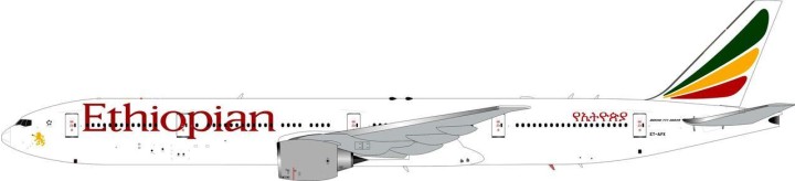 Ethiopian Airlines Boeing 777-300/ER ET-APX With Stand InFlight IF77730517 Scale 1:200
