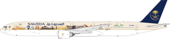Saudi Arabian Airlines  Landmarks Boeing 777-300ER New Livery Reg# HZ-AK28 11349 Scale 1:400