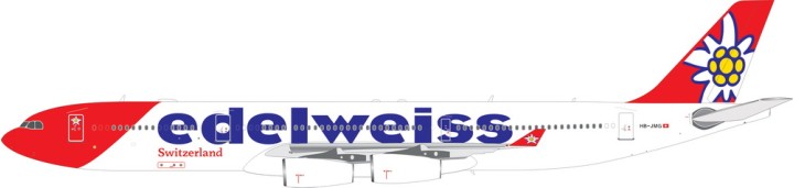 Edelweiss Airbus A340-300 Reg#HB-JMG Phoenix Model Diecast Scale 1:200