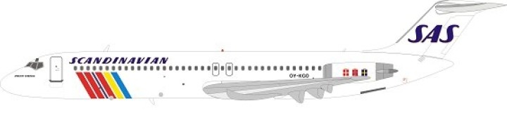 Scandinavian Airlines SAS DC-9-41 OY-KGO Holte Viking With Stand Inflight IFDC940518 Scale 1:200