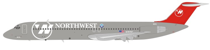Northwest DC-9-51 N787NC with stand Inflight/B-Model B-DC9-51-NW-01 scale 1:200