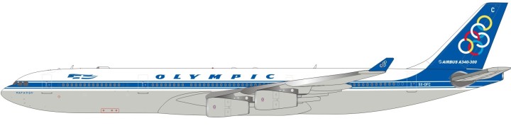 Olympic Airbus A340-300 Reg# SX-DFC With Stand InFlight IF3431116 Scale 1:200
